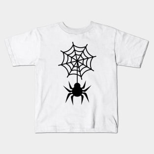 Spider With Web Kids T-Shirt